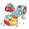 Kids Pop Up Play Tent 5-in-1 with Tunnel Basketball Hoop for Boys and Girls